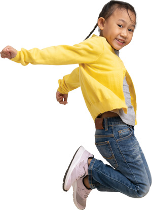 girl trampoline