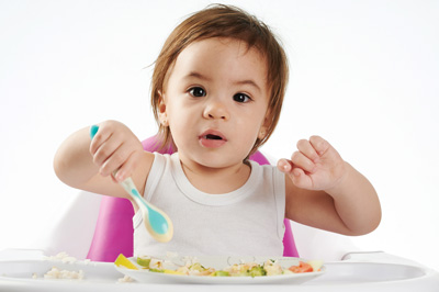 happy child eating