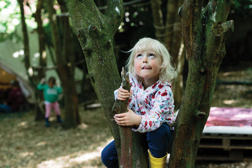girl in forest