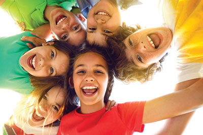 upside down selfie with kids