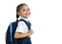 happy schoolgirl