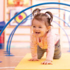 toddler crawling